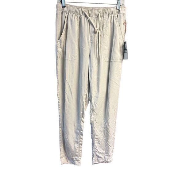 Indigo Rein Pull on Light weight Casual  Pants Sz M beige NWT - Picture 1 of 8